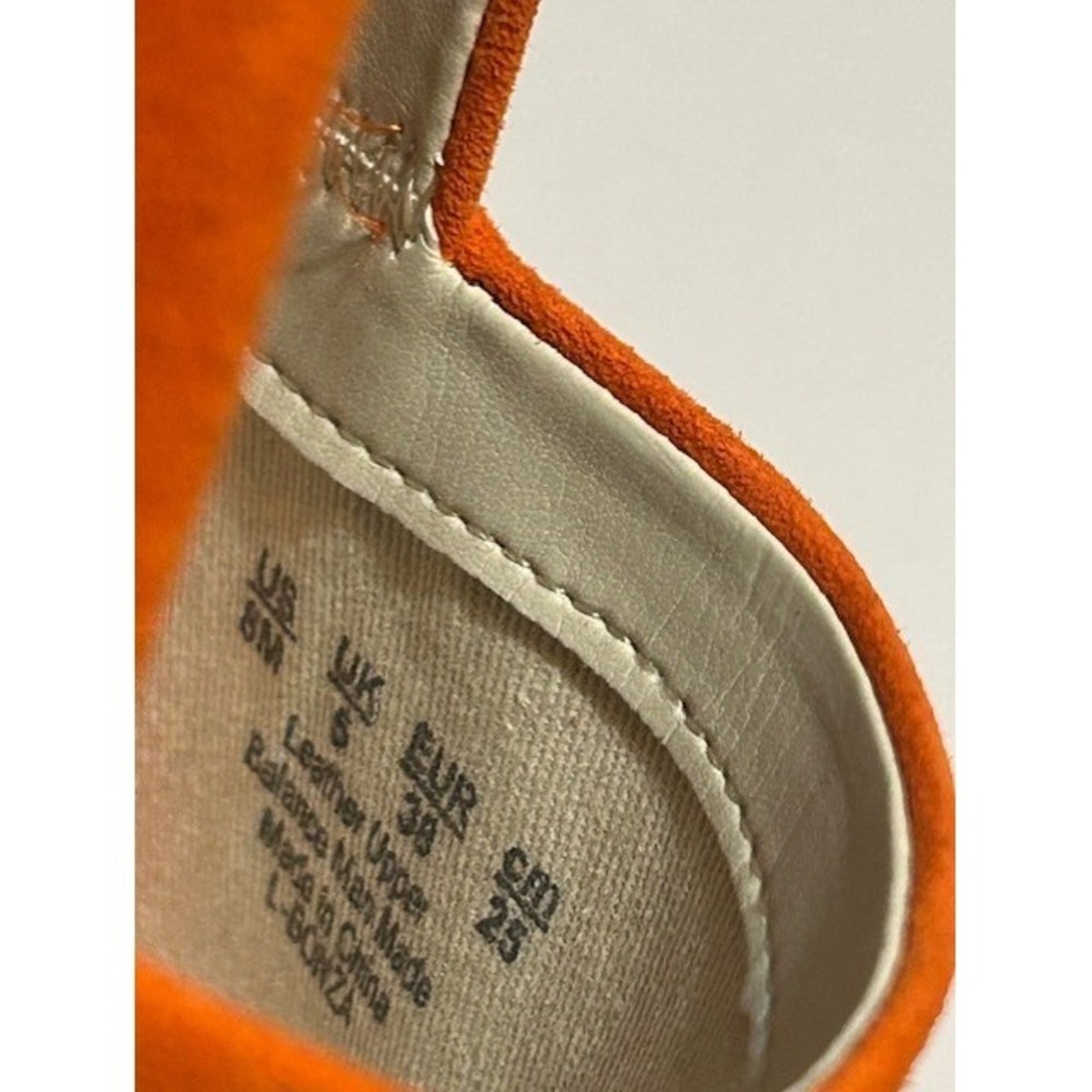 NIB Franco‎ Sarto Slip On Loafer Bonza Tangerine Suede Academia Resort Classic 8 - Picture 6 of 8